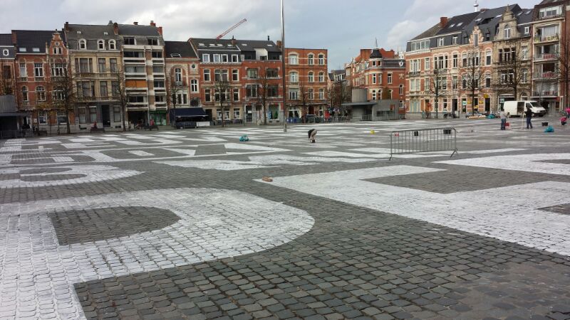 MANS Urban Exposure - Tijdelijke krijtcampagne BBDO Leuven België (3)