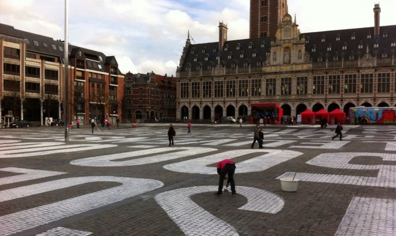 MANS Urban Exposure - Tijdelijke krijtcampagne BBDO Leuven België (9)