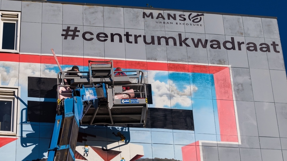 Centrumkwadraat Gemeente Enschede Muurschildering